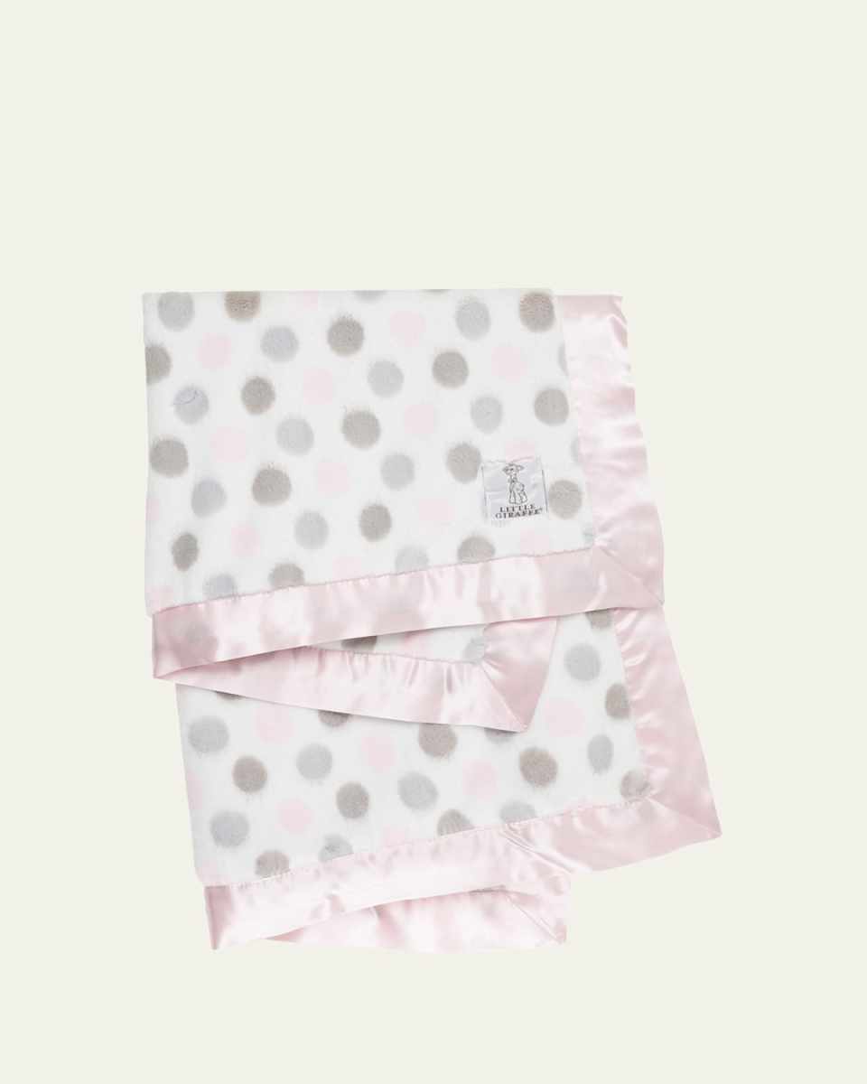 Luxe Dot Printed Plush Baby Blanket